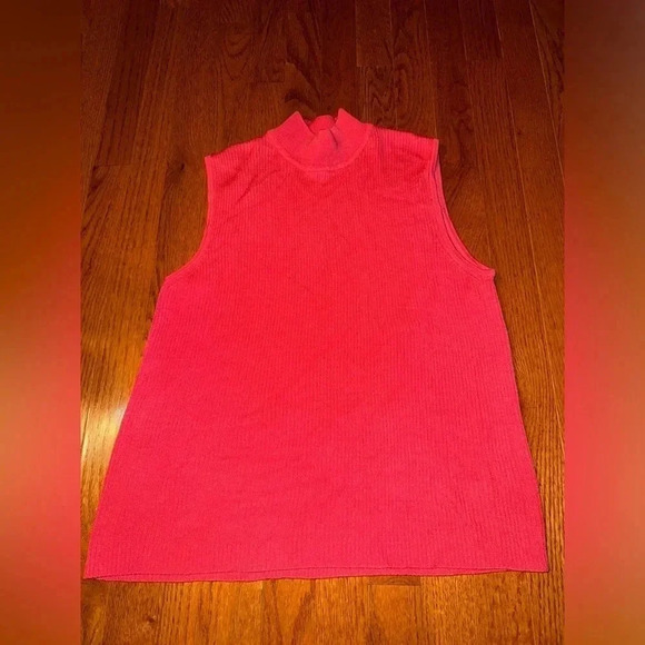 Croft and Barrow women's Knit orange Sleeveless Turtleneck size XL soft‎ warm - Picture 1 of 3